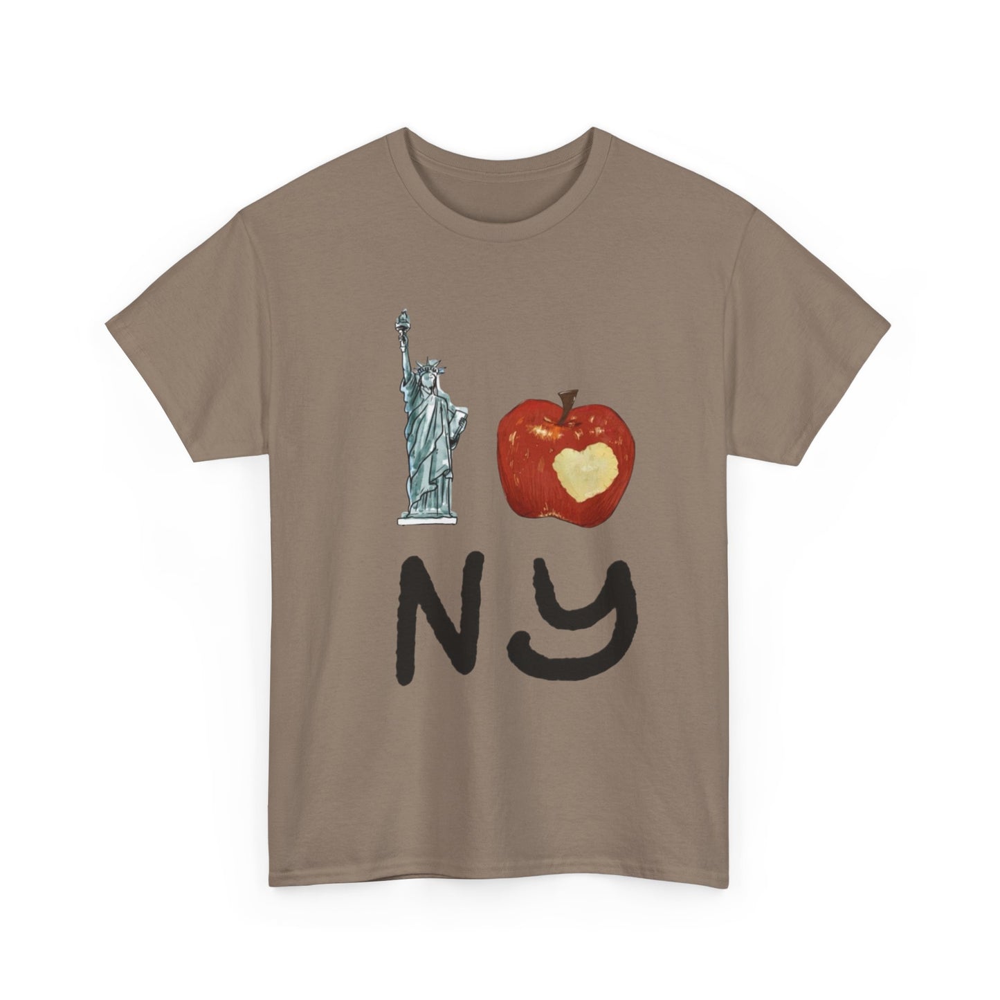 Big Apple I Love New York Classic Graphic T Shirt Unisex NEW Heavy Cotton Tee