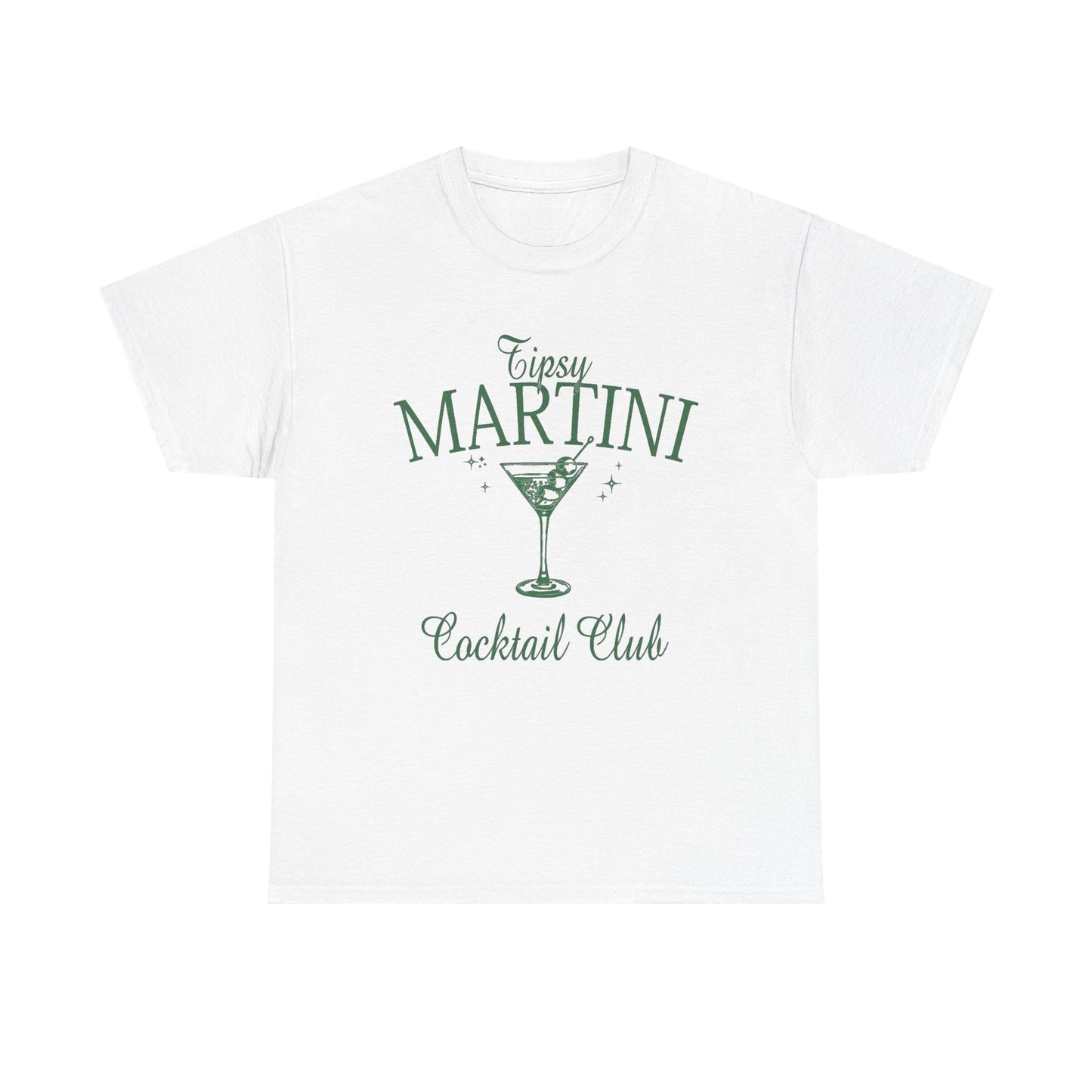 Tipsy Martini Club Graphic T Shirt NEW Unisex Heavy Cotton Tee