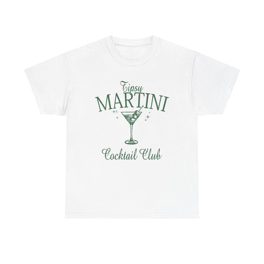 Tipsy Martini Club Graphic T Shirt NEW Unisex Heavy Cotton Tee