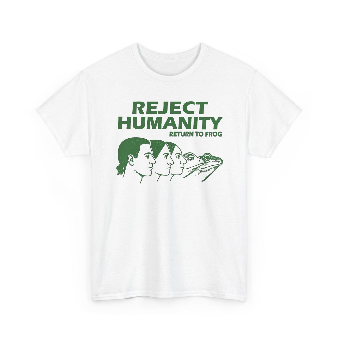 Reject Humanity Funny Frog Graphic T Shirt Men's Heavy Cotton Tee