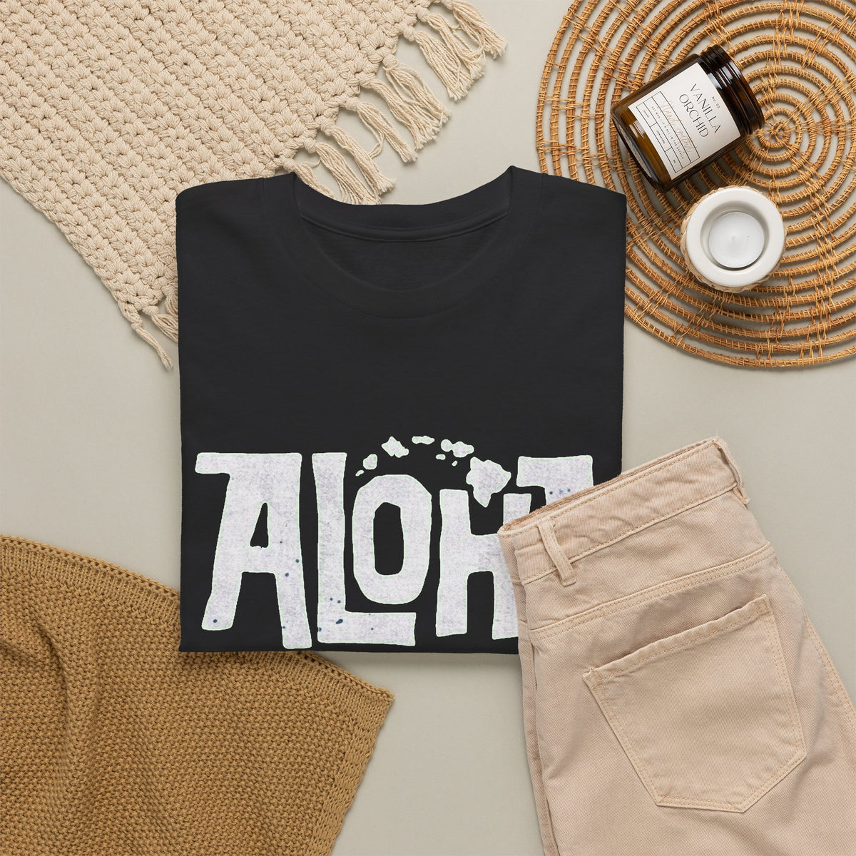 Aloha Tropical Graphic T Shirt Men's NEW Classic Travel Heavy Cotton Tee