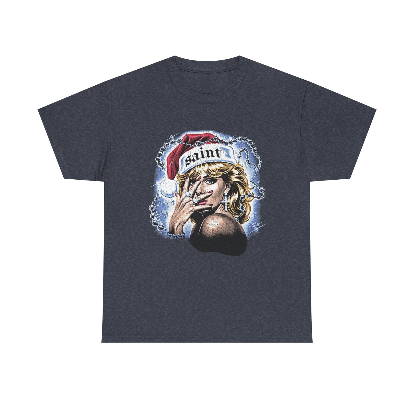 Saint Christmas Vintage Graphic T Shirt NEW Adult Tee