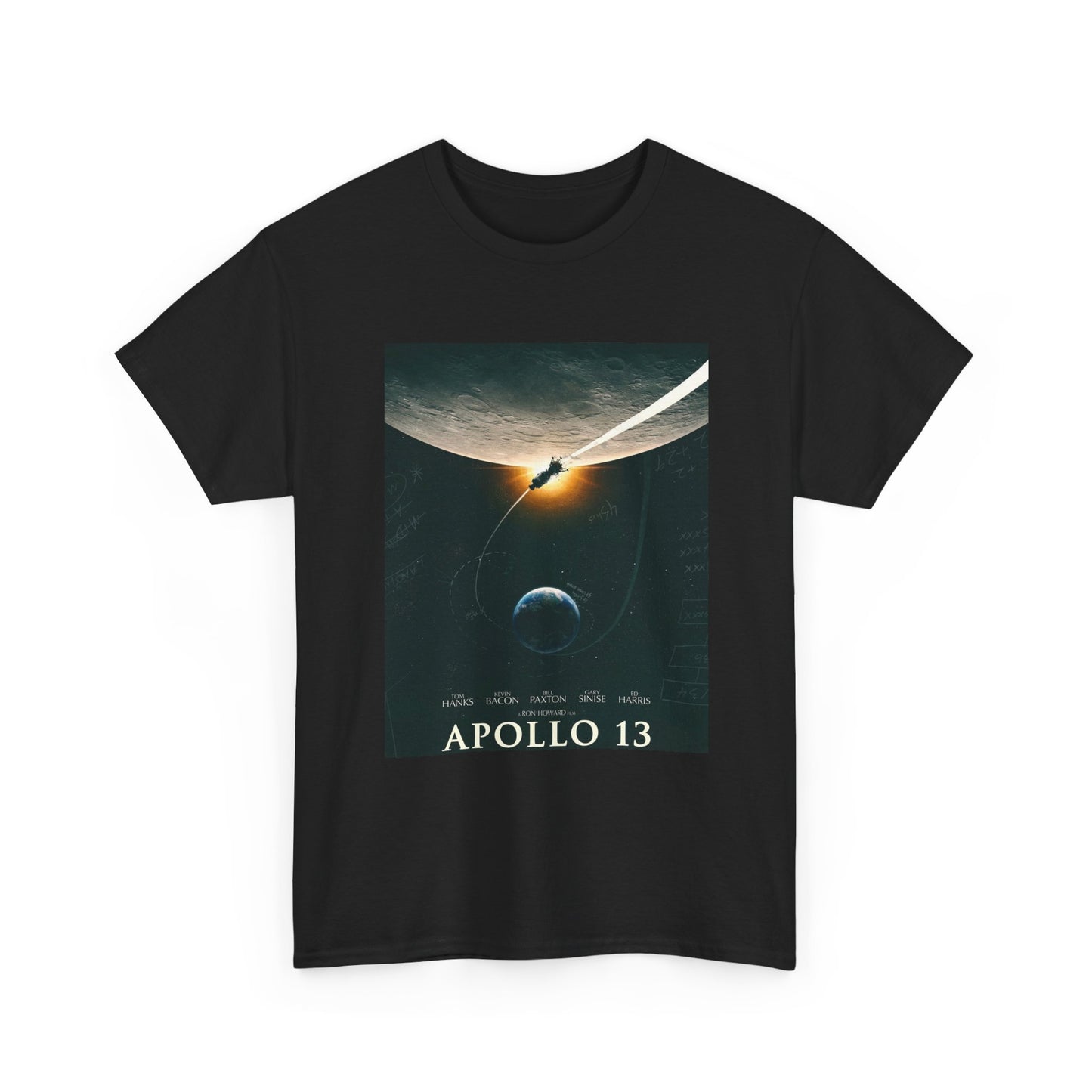 Apollo 13 Movie Poster T Shirt Vintage Graphic Unisex Heavy Cotton Tee