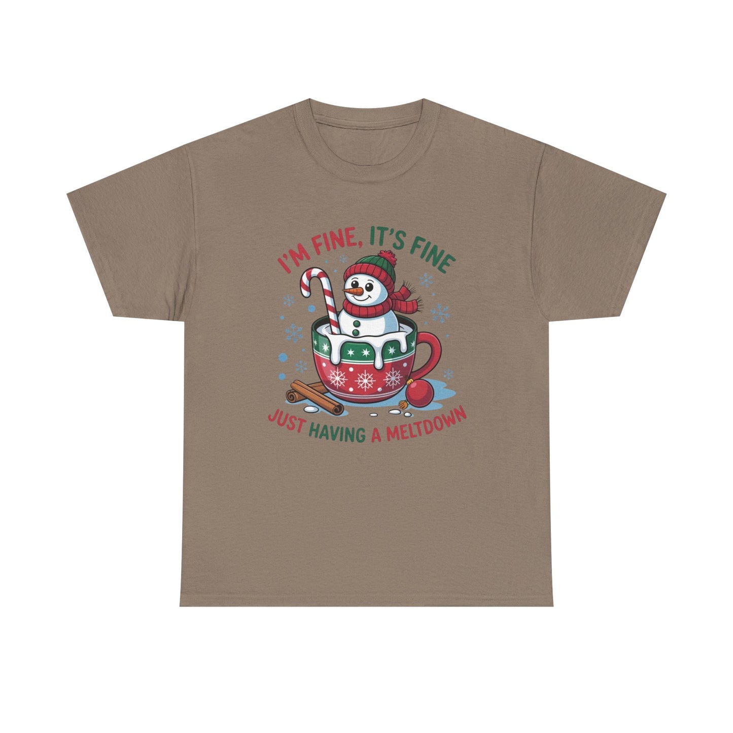 Funny Christmas Snowman Graphic T Shirt NEW ADULT