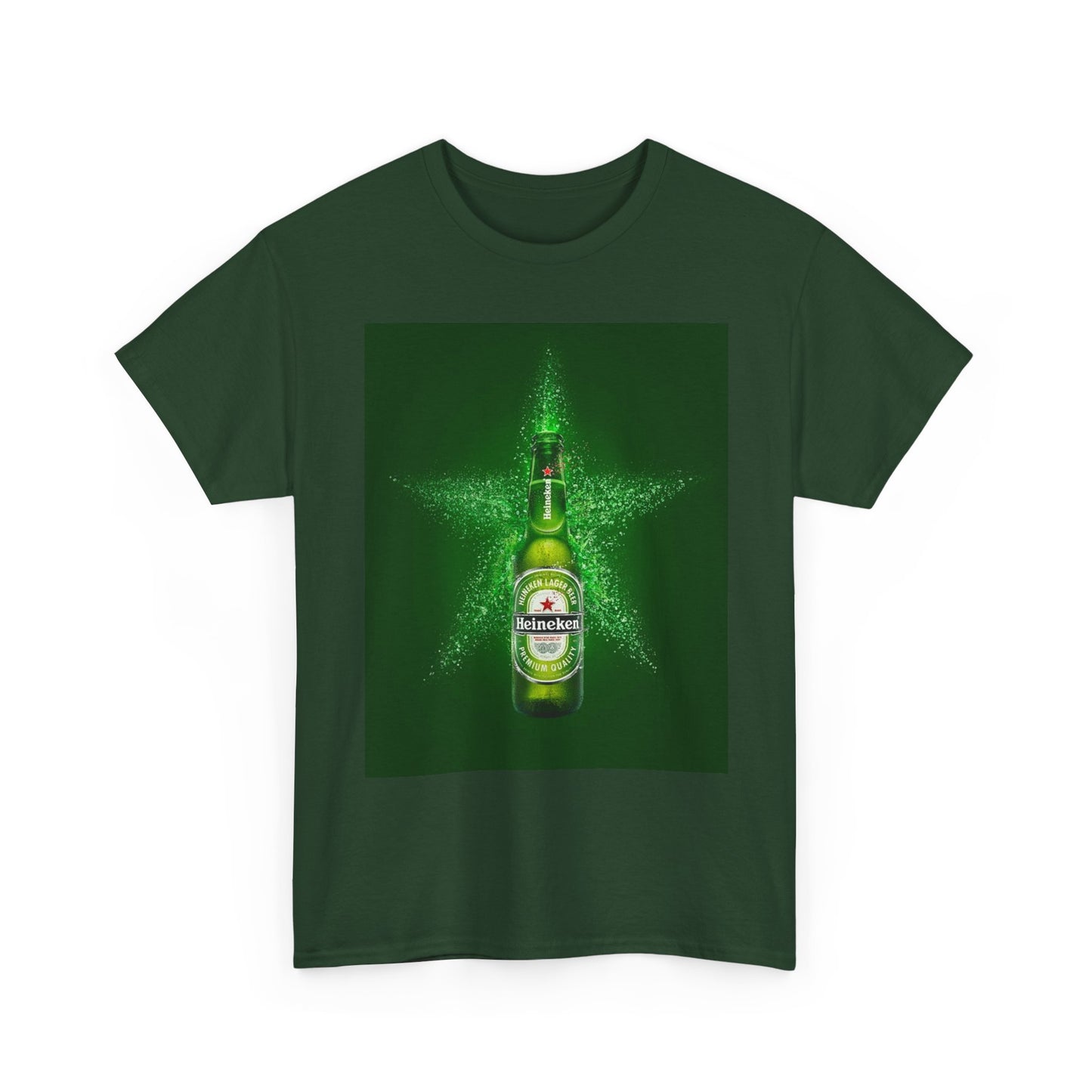 Heineken T Shirt Vintage Beer Logo Christmas Holiday Unisex Heavy Cotton Tee