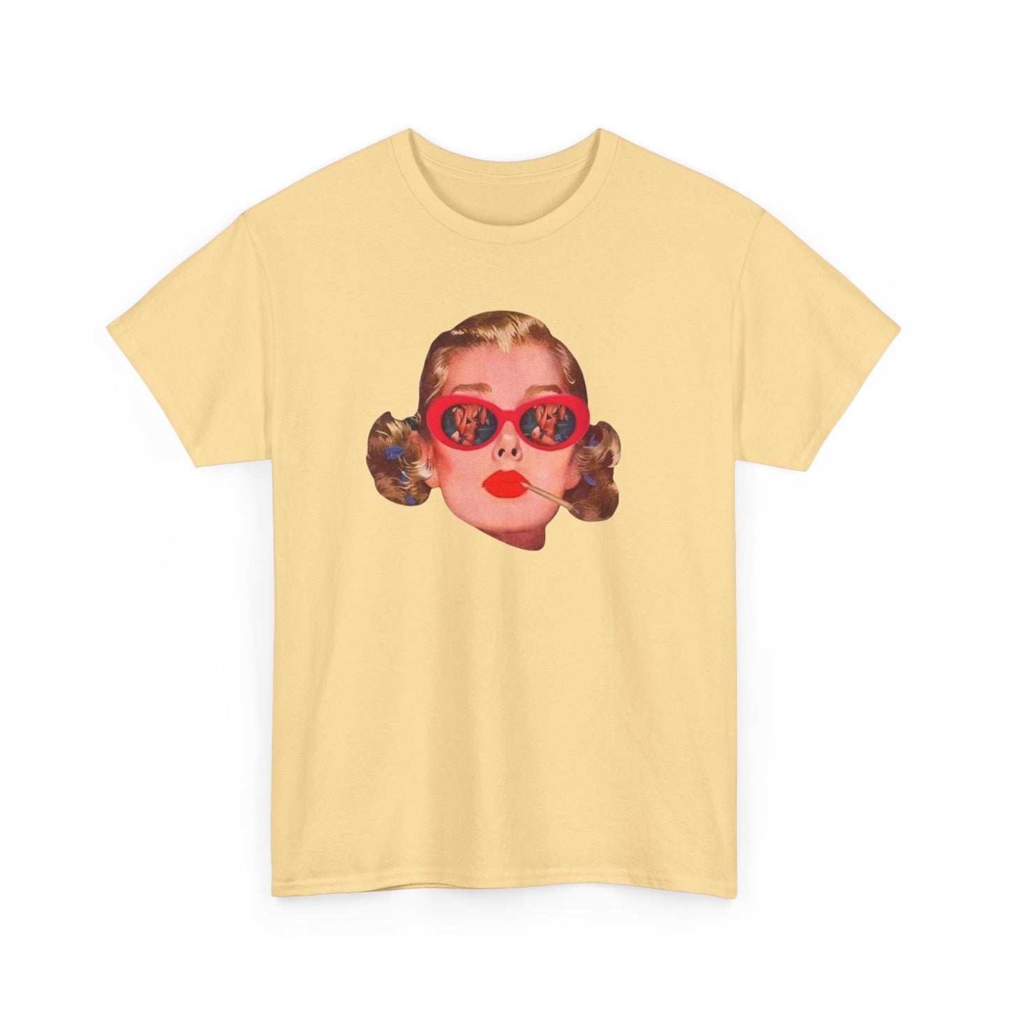 Bikini Eyes Smoking Joint Graphic T-Shirt Women's Heavy Comfy Cotton Tee