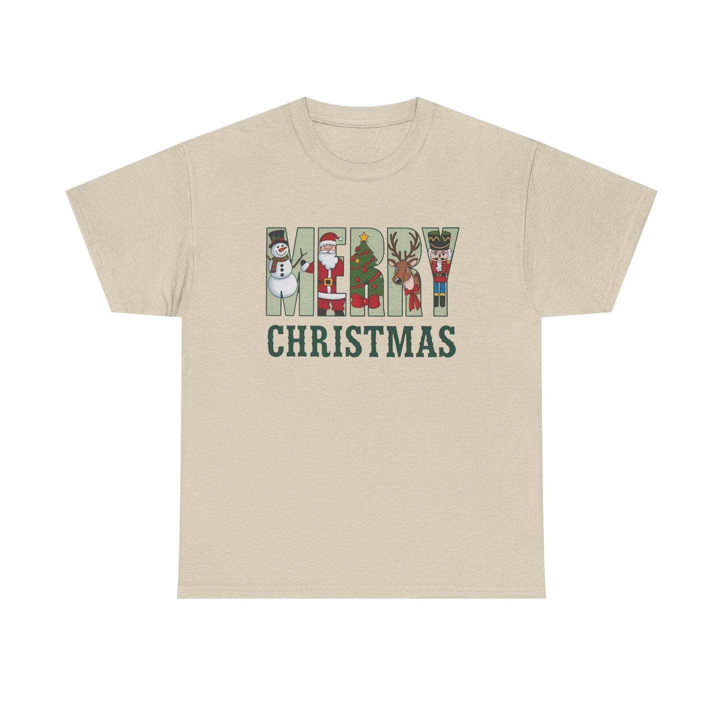 Merry Christmas Happy Holidays Graphic T Shirt NEW Unisex Heavy Cotton Tee