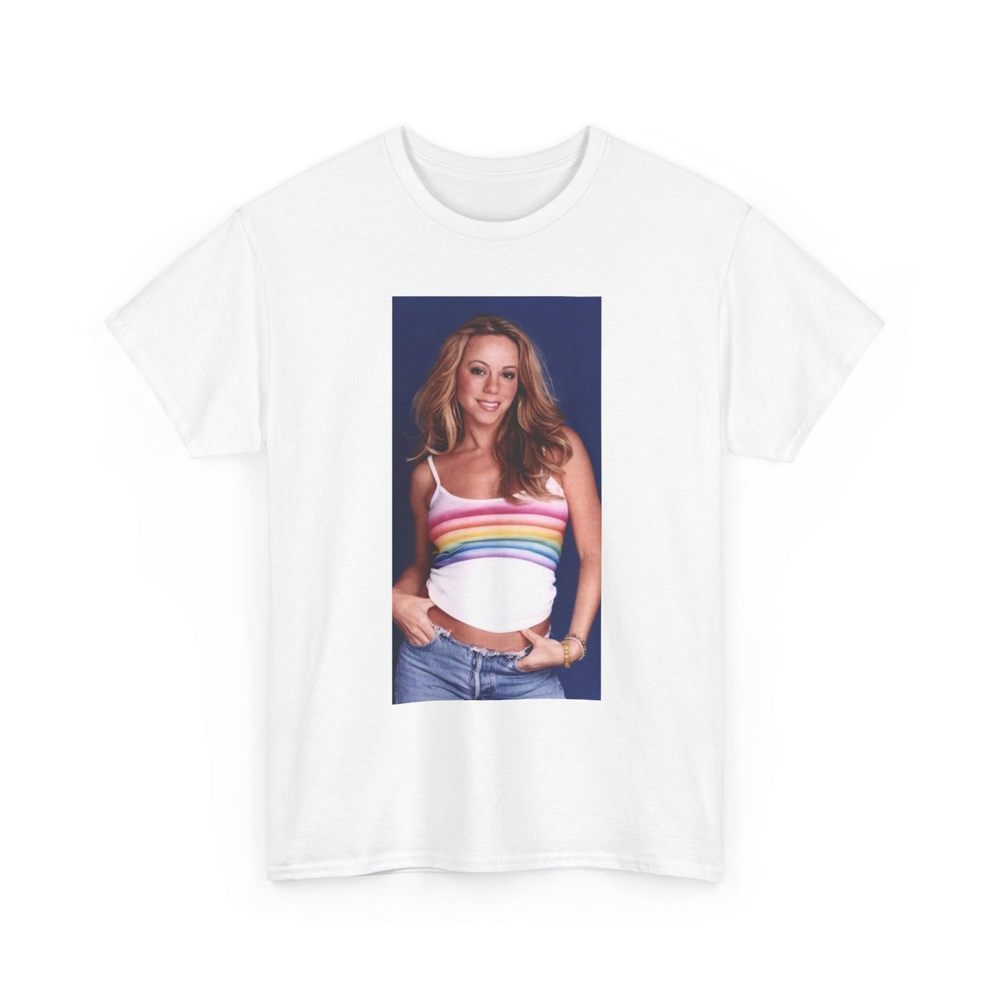 Mariah Carey Tshirt Poster Album Vintage Short Sleeve Unisex Heavy Cotton Tee 1