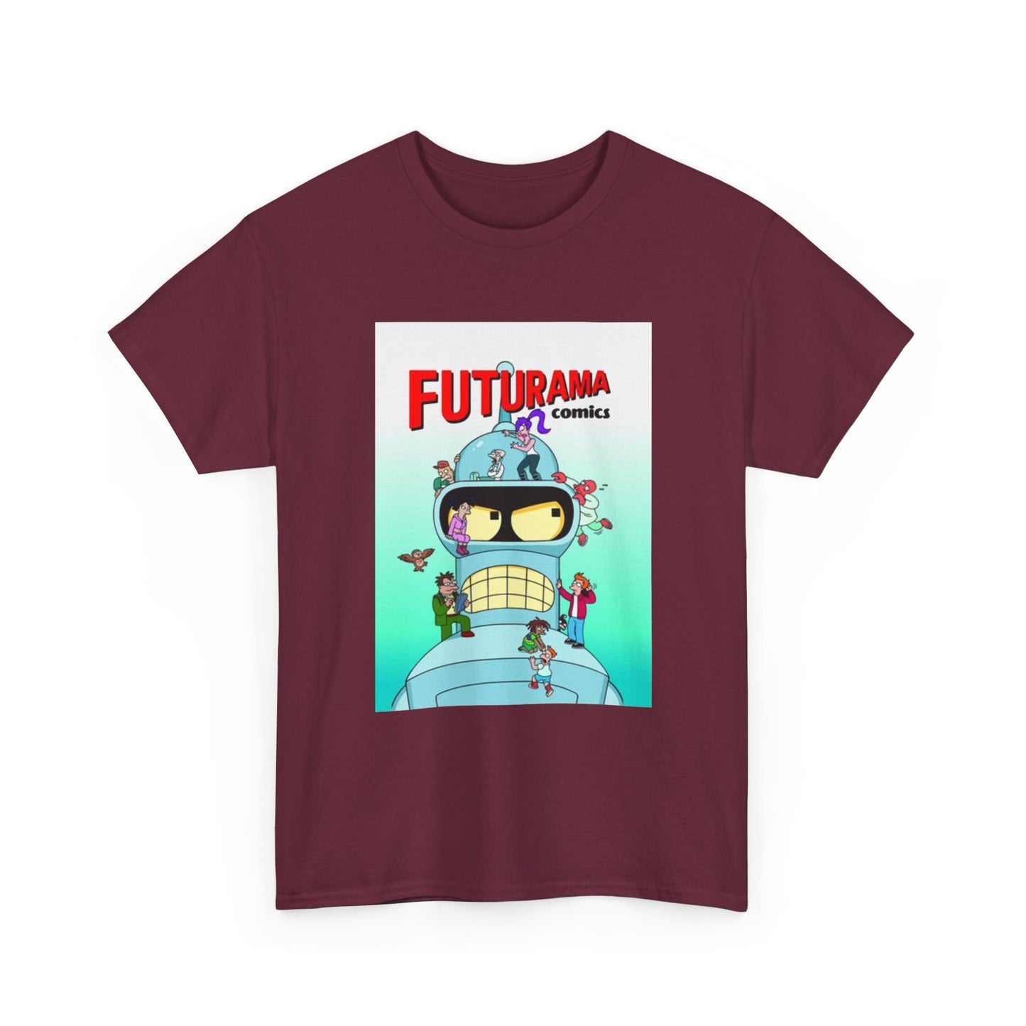 Futurama Shirt Bender Tv Series Graphic Funny Cartoon Unisex Heavy Cotton Tee