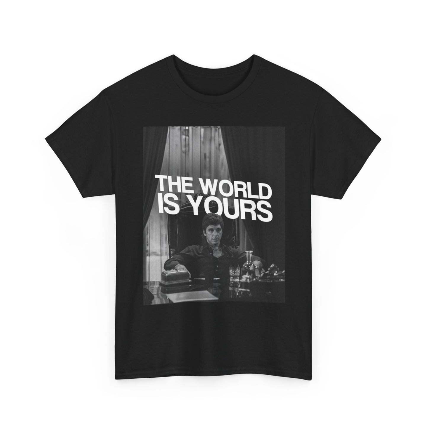 The World Is Your Scarface Graphic T Shirt S-5XL NEW Unisex Heavy Cotton Tee