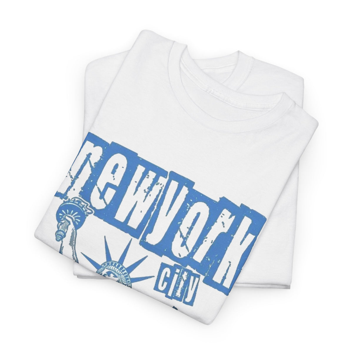 New York Retro Classic Graphic T Shirt Men's Liberty  Heavy Cotton Tee