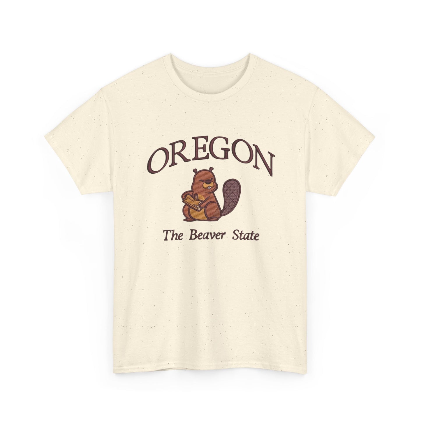 Oregon The Beaver State Graphic T Shirt NEW Unisex Heavy Cotton Tee