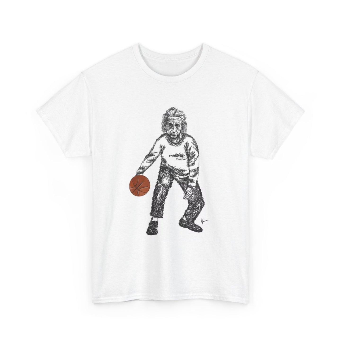Albert Einstein Graphic T Shirt Funny Basketball Science History Unisex
