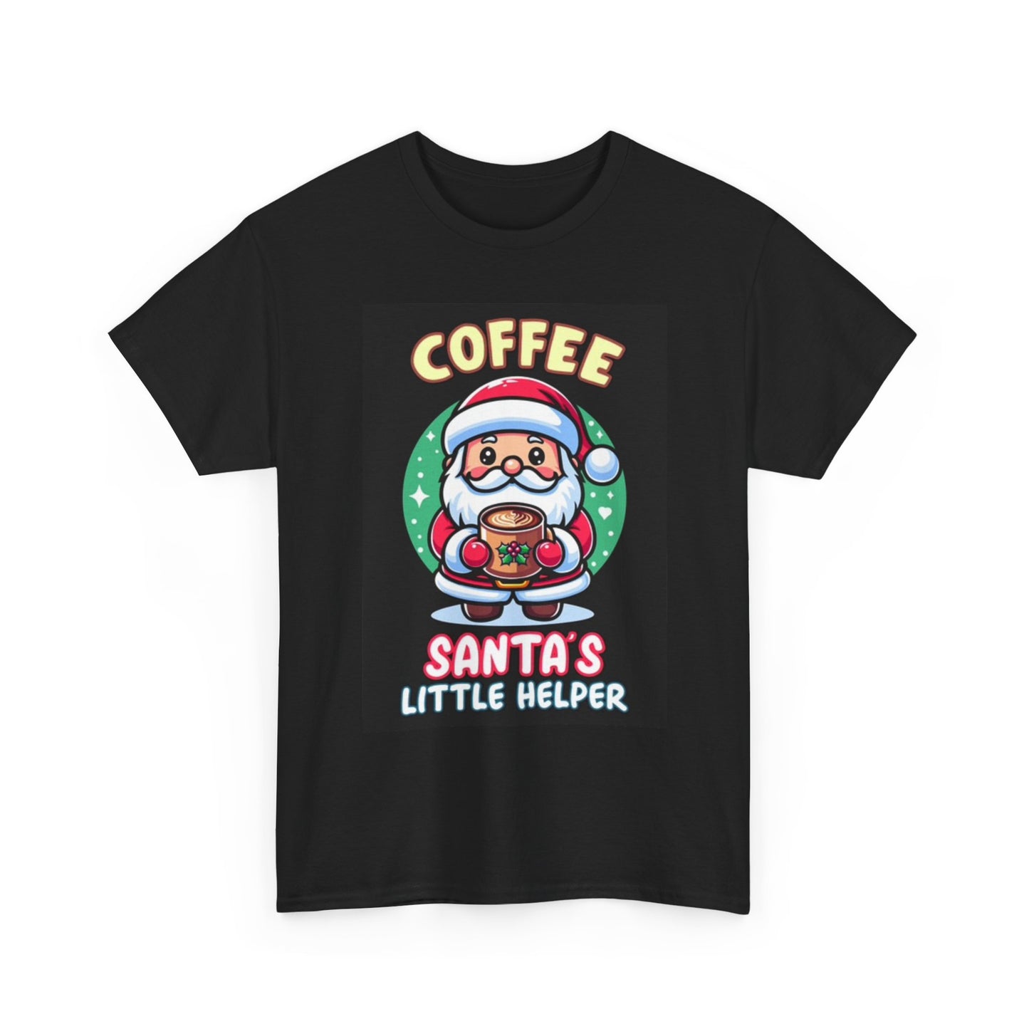 Coffee Santas Little Helper T Shirt Unisex Heavy Cotton Tee