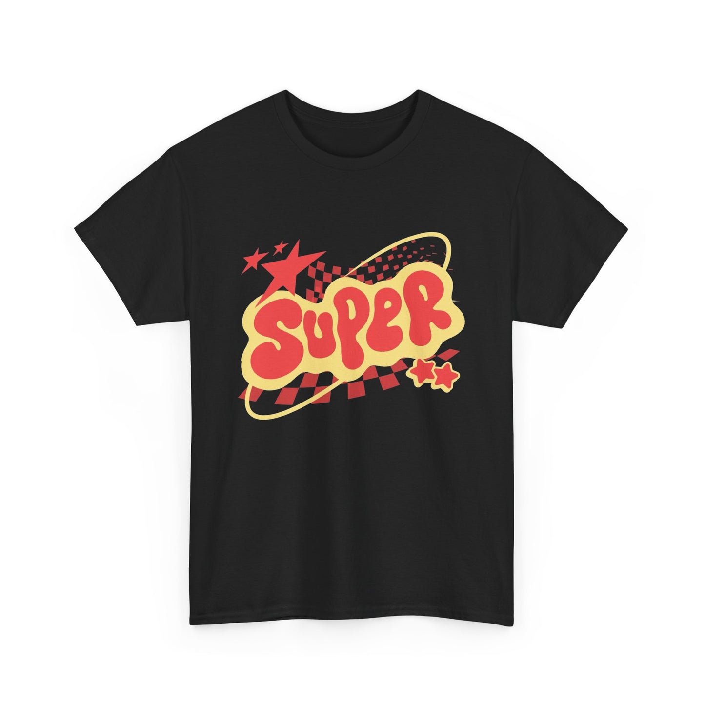 Super Retro Stars Graphic T Shirt NEW ADULT Heavy Cotton Tee