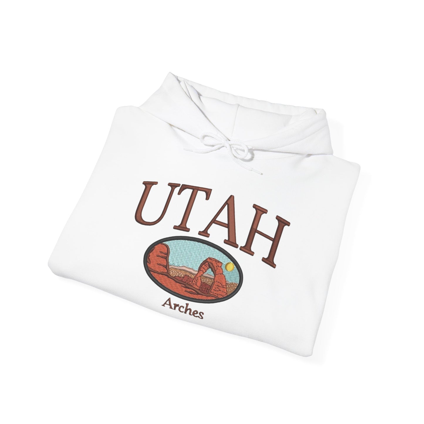 Utah Arches Graphic Hoodie Heavy Blend Sweatshirt NEW