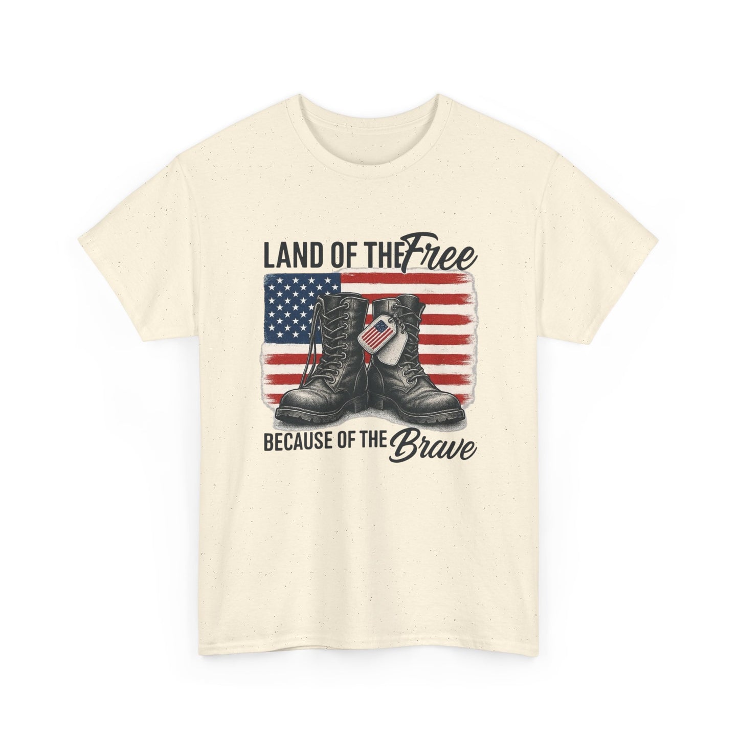 Land Of The Free Because Of The Brave USA Graphic T Shirt NEW ADULT Tee