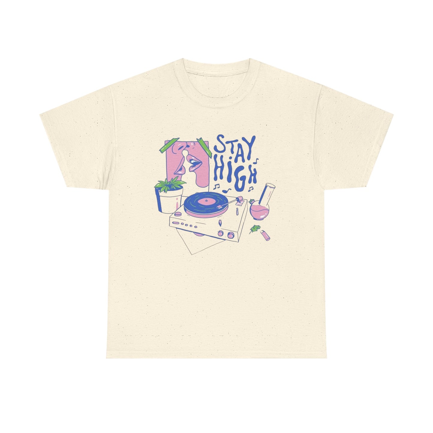 Stay High Vintage Graphic T Shirt ADULT NEW Heavy Cotton Tee