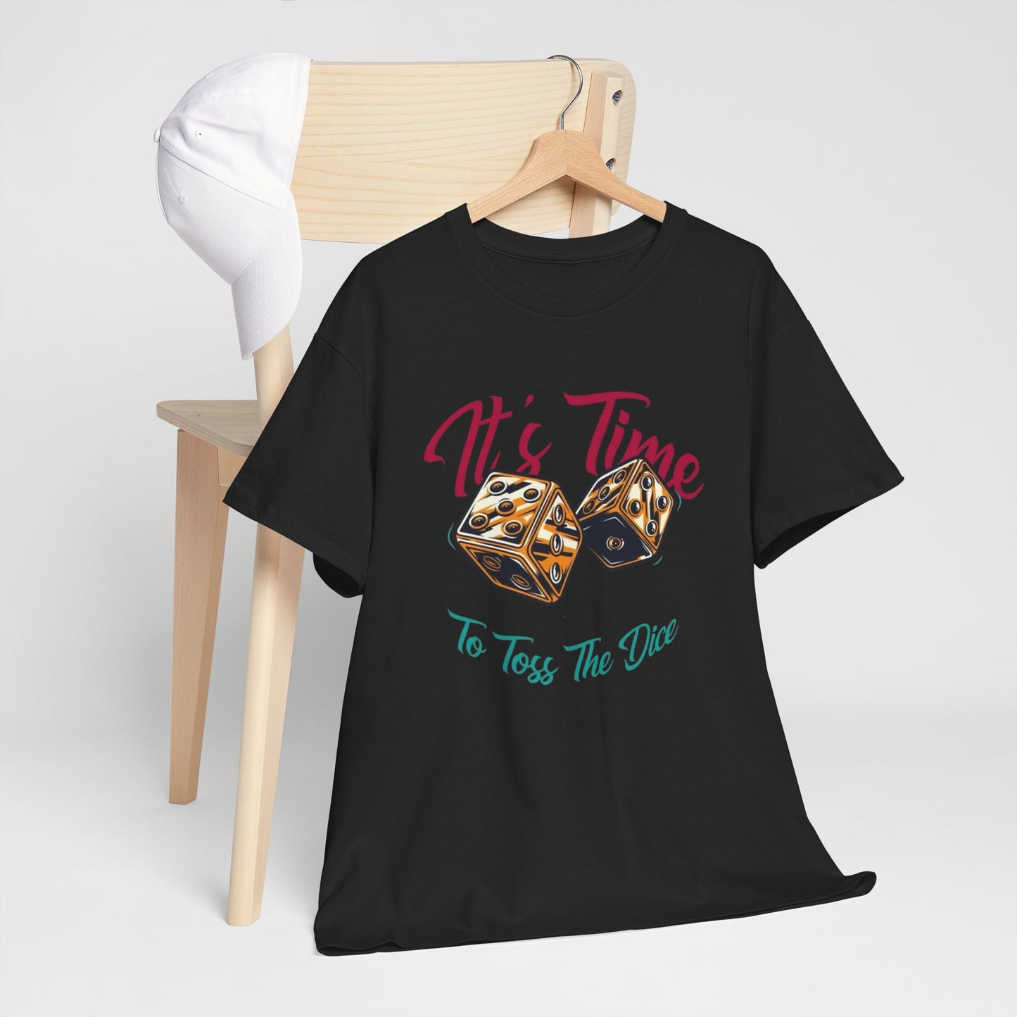 Toss The Dice Gamble Take The Risk Graphic T Shirt Unisex Heavy Cotton Tee