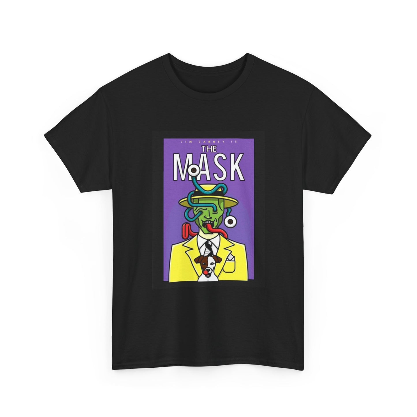 The Mask Shirt Jim Carrey Movie Poster Painting Unisex Heavy Cotton Tee