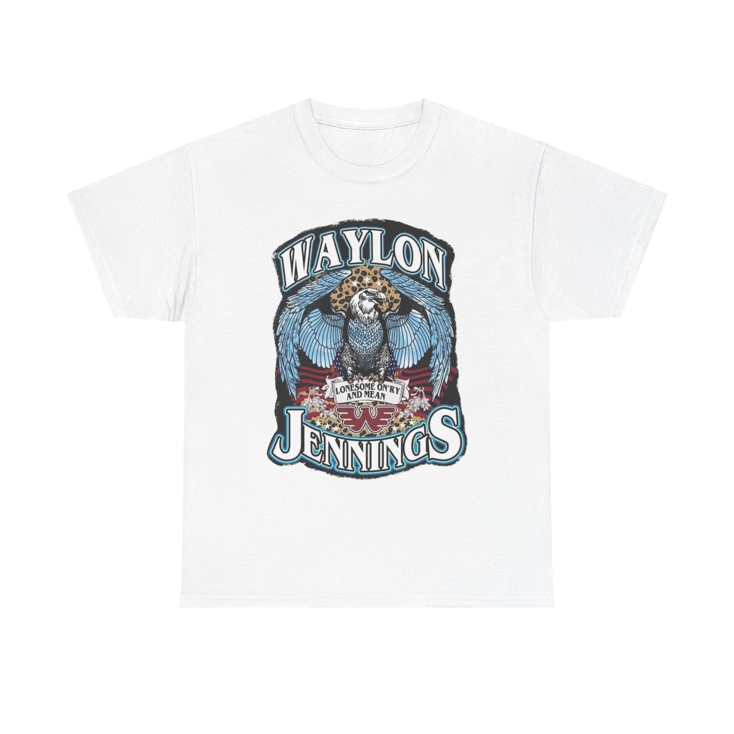 Waylon Jennings Graphic T Shirt Vintage Country Unisex Heavy Cotton Tee