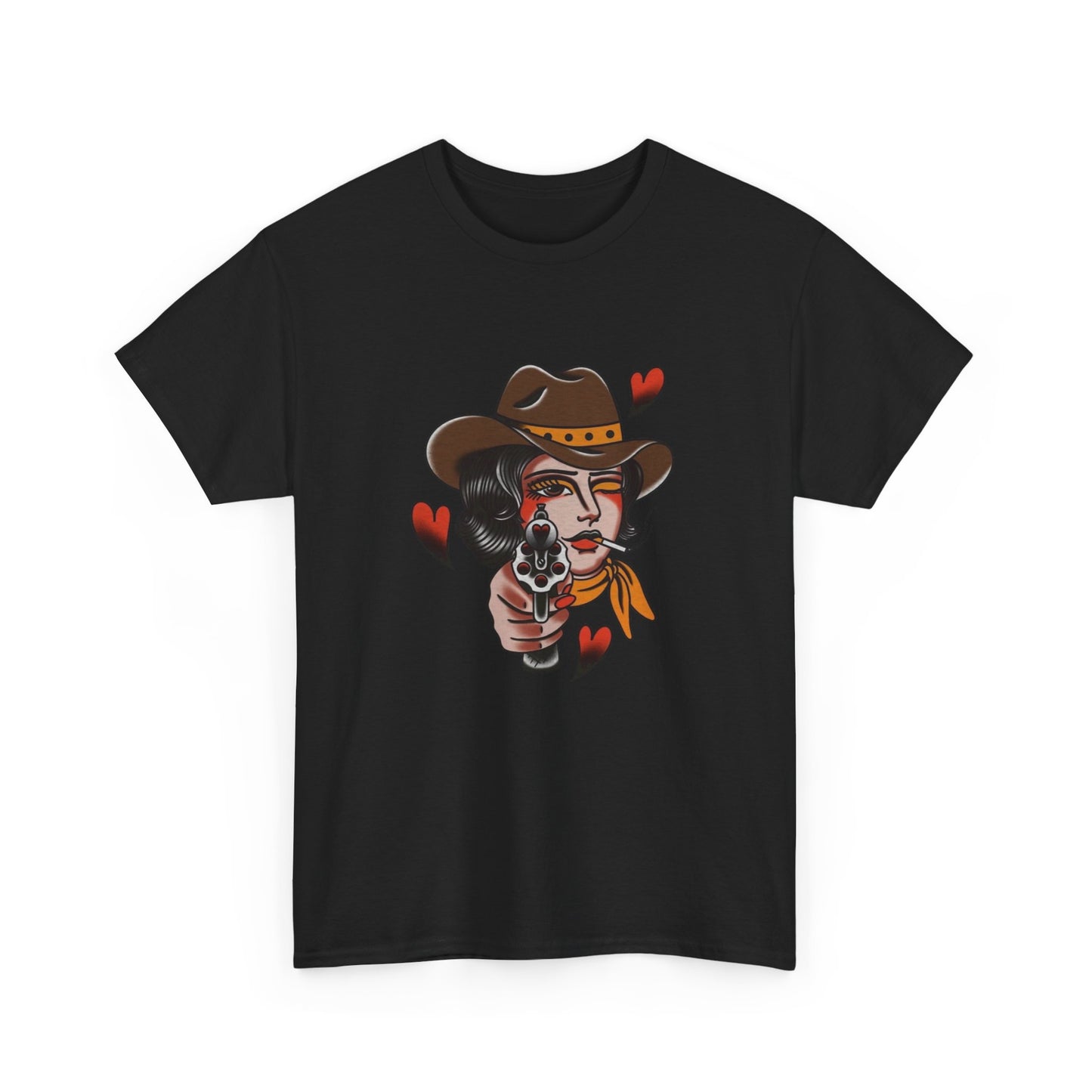 Cowgirl Heart Gun Graphic T Shirt NEW ADULT Tee