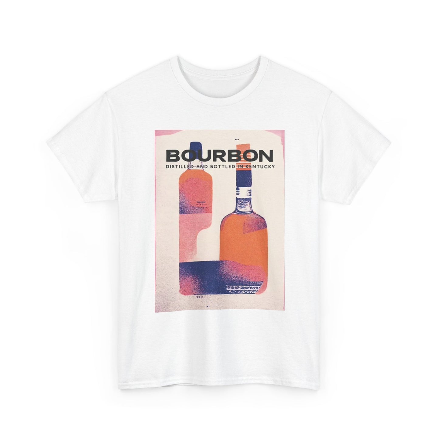 Bourbon Graphic T Shirt Kentucky Whiskey Vintage Retro Unisex Heavy Cotton Tee