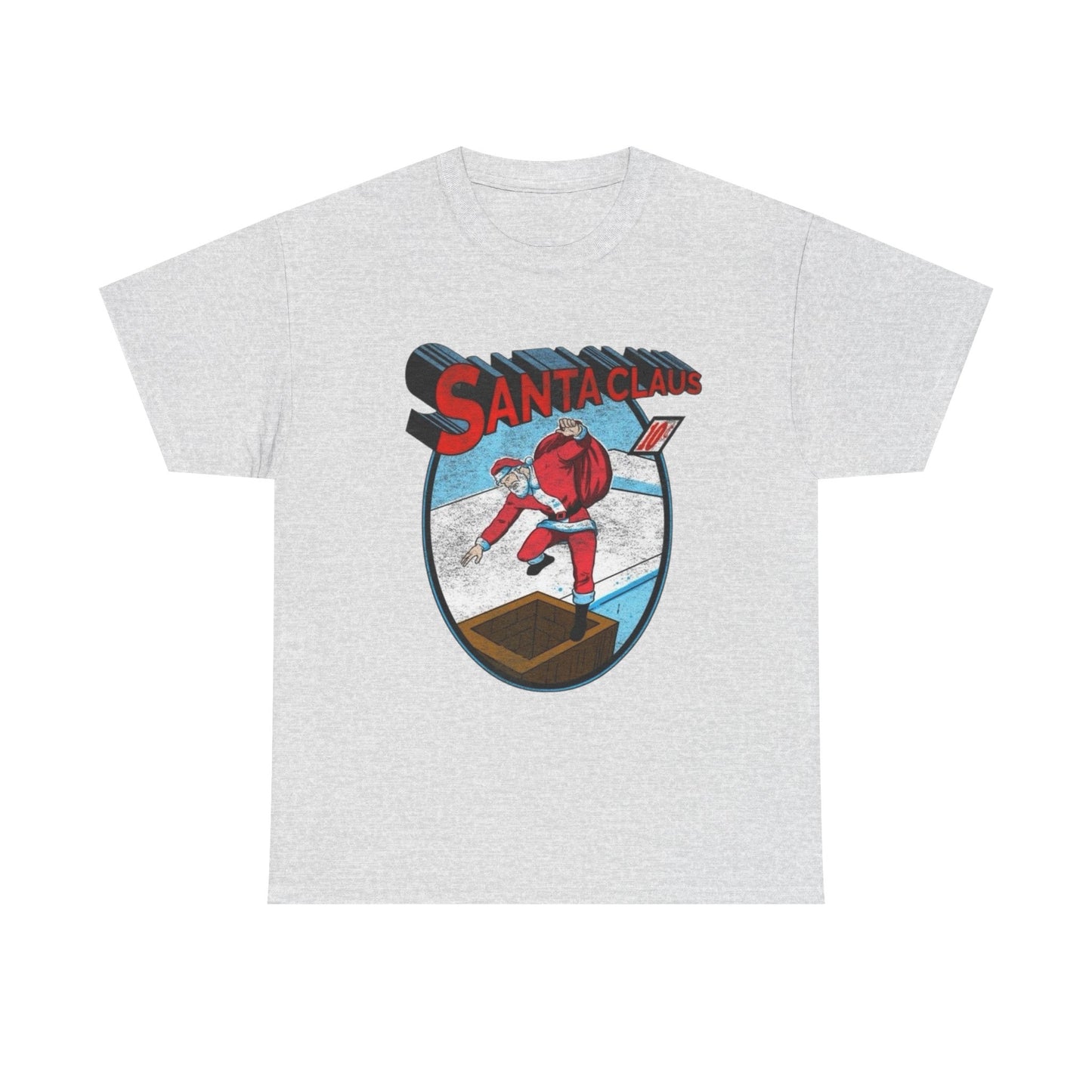 Santa Clause Christmas Superhero Graphic T Shirt NEW Unisex Heavy Cotton Tee