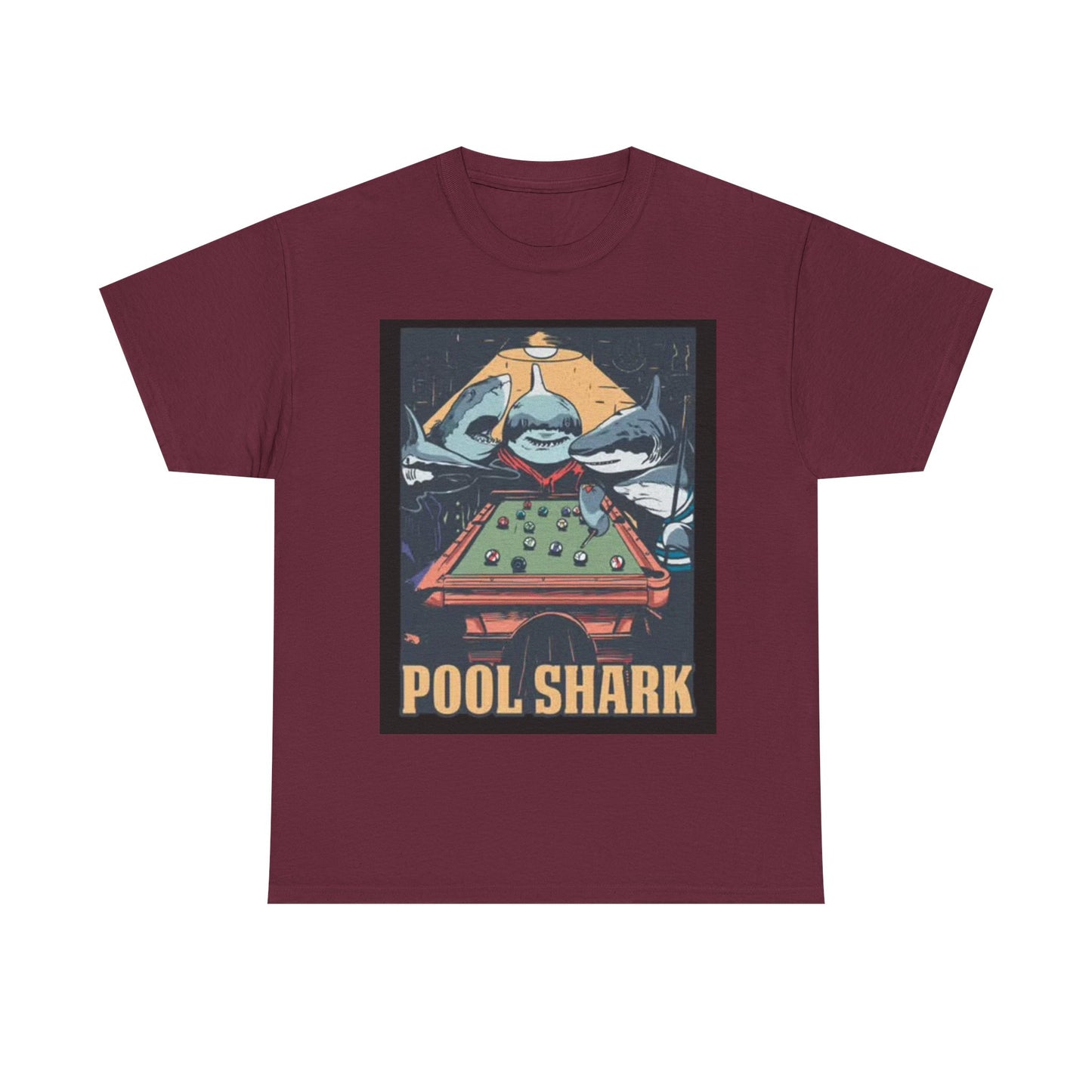 Pool Shark T Shirt Retro Funny Graphic T Vintage Pool Hall Rogan Unisex