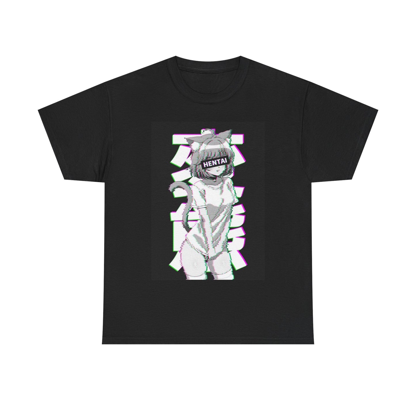 Waifu Anime T-shirt Girl Graphic Cartoon Retro Gaming Unisex Heavy Tee Gamer v