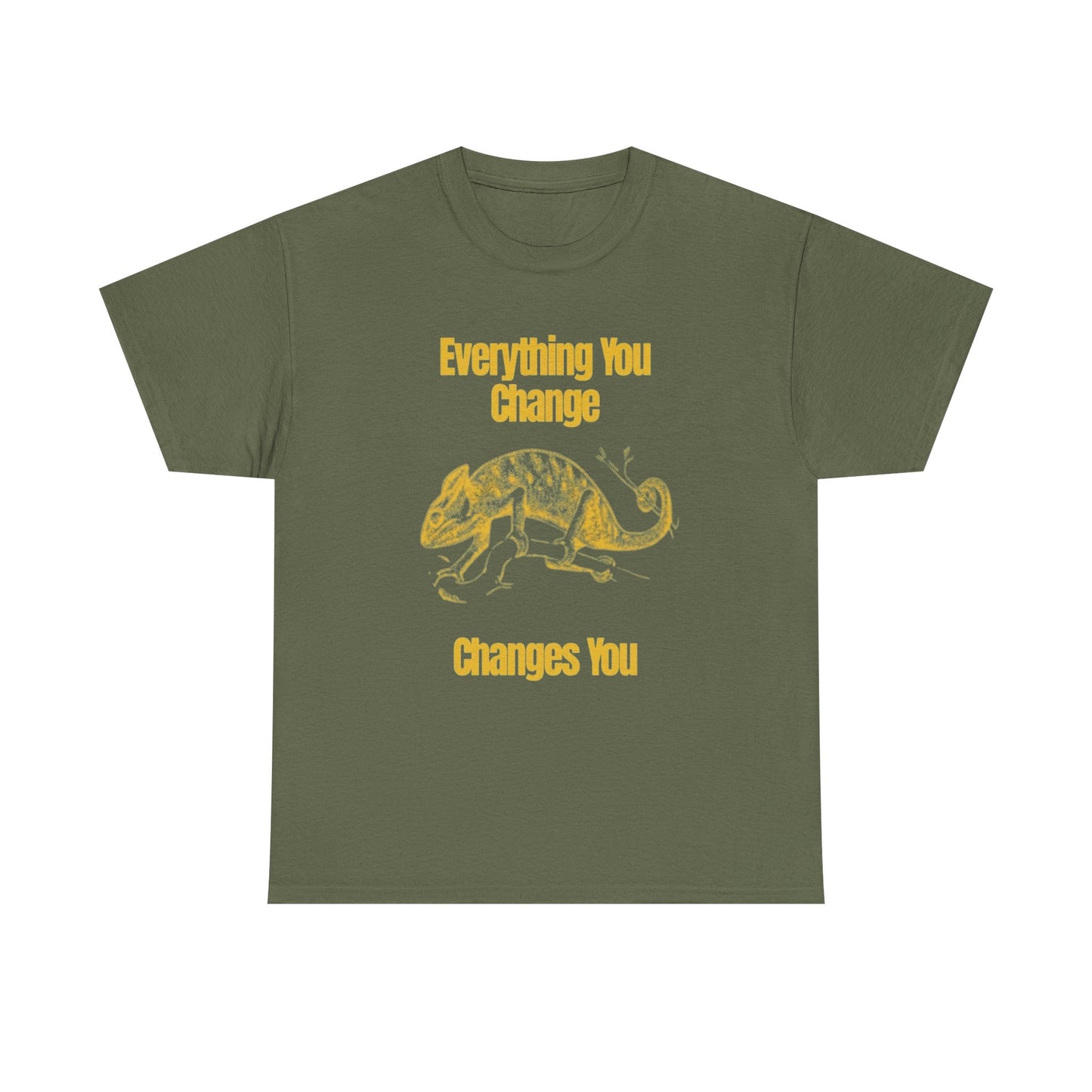 Everything You Change Chameleon Graphic T Shirt Unisex Heavy Cotton Gift Vintage