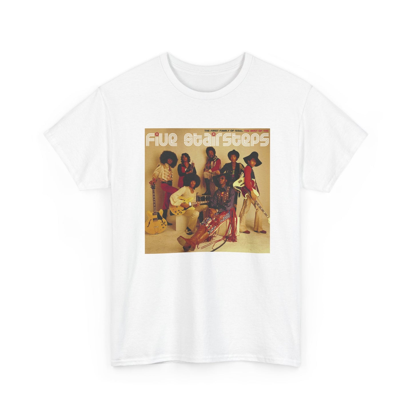 The Five Stair Steps Shirt Retro Album Cover 70s Vintage Unisex Heavy Cotton Tee