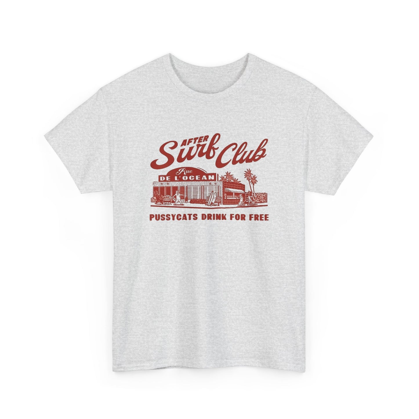 Surf Club Graphic T Shirt NEW Vintage Unisex Heavy Cotton Tee