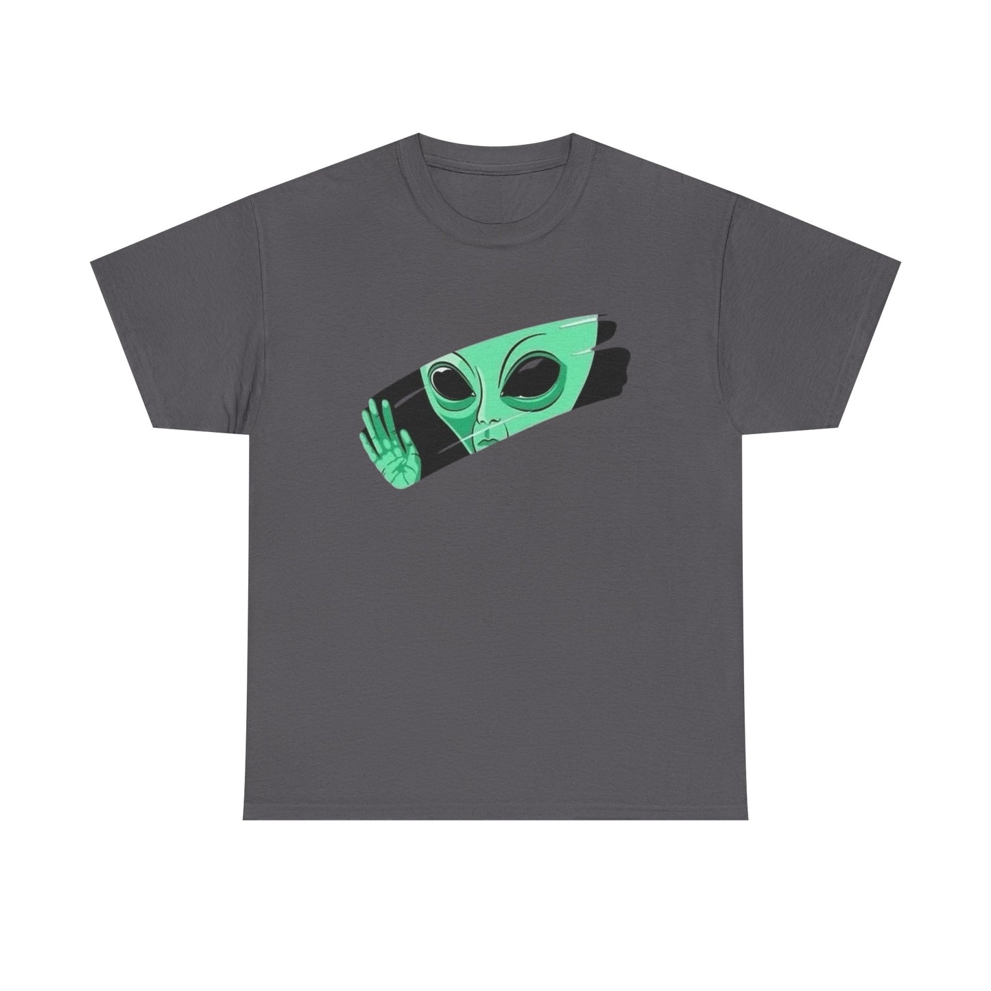 Aliens Watching Us Graphic T Shirt Men's Heavy Cotton Tee