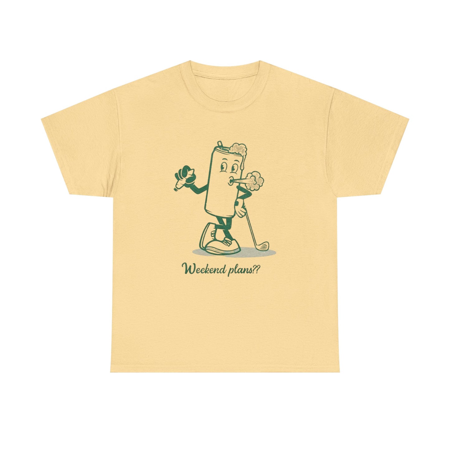 Weekend Plans Beers Weed And Golf Graphic T Shirt NEW Adult Unisex Heavy Cotton