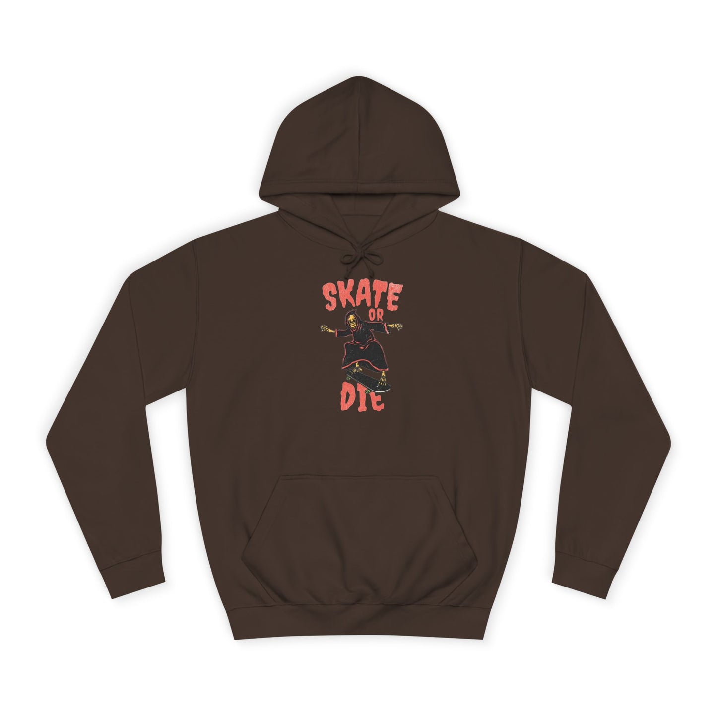 Skate Or Die Hoodie Graphic Skateboarding Grim Reaper Unisex College Hoodie