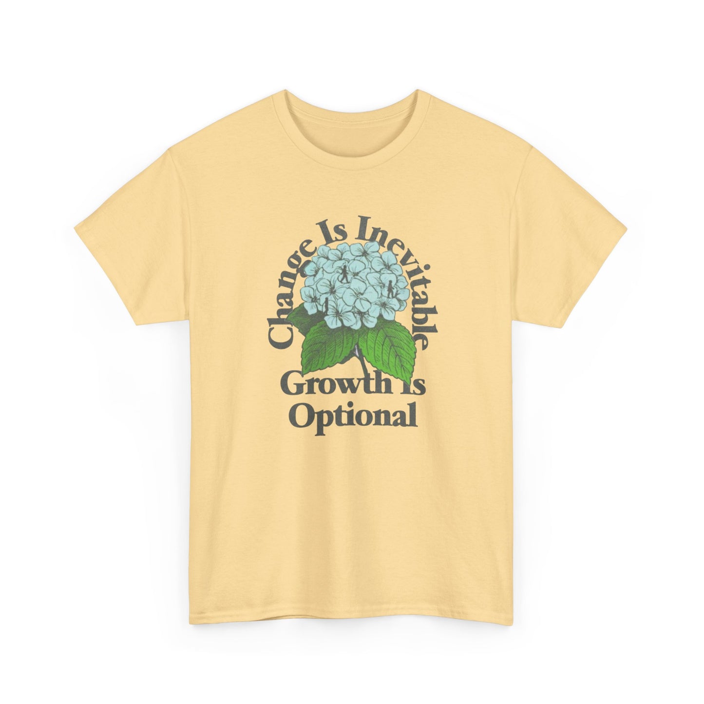 Change Is Inevitable Growth Is Optional Graphic T Shirt NEW Adult Heavy Cotton