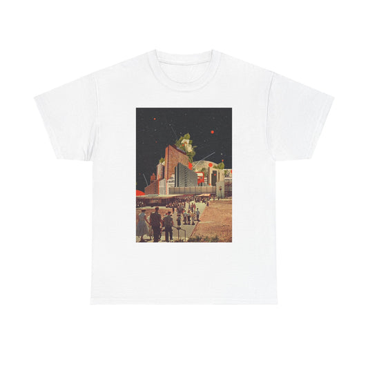 Outer Space Graphic T Shirt Vintage Futuristic Unisex Heavy Cotton Tee