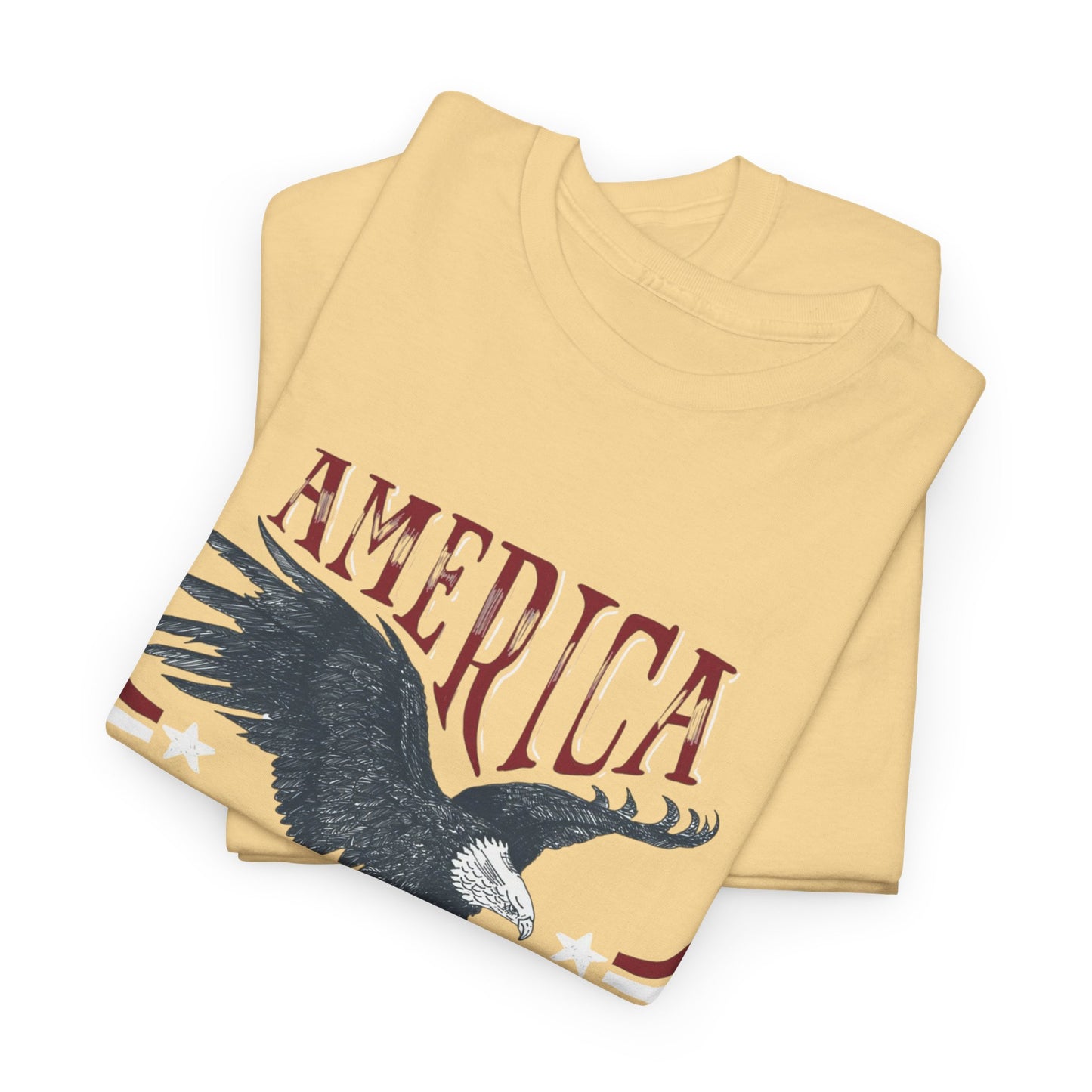 Home Of The Brave USA Retro Graphic T Shirt Men's Heavy Cotton Tee