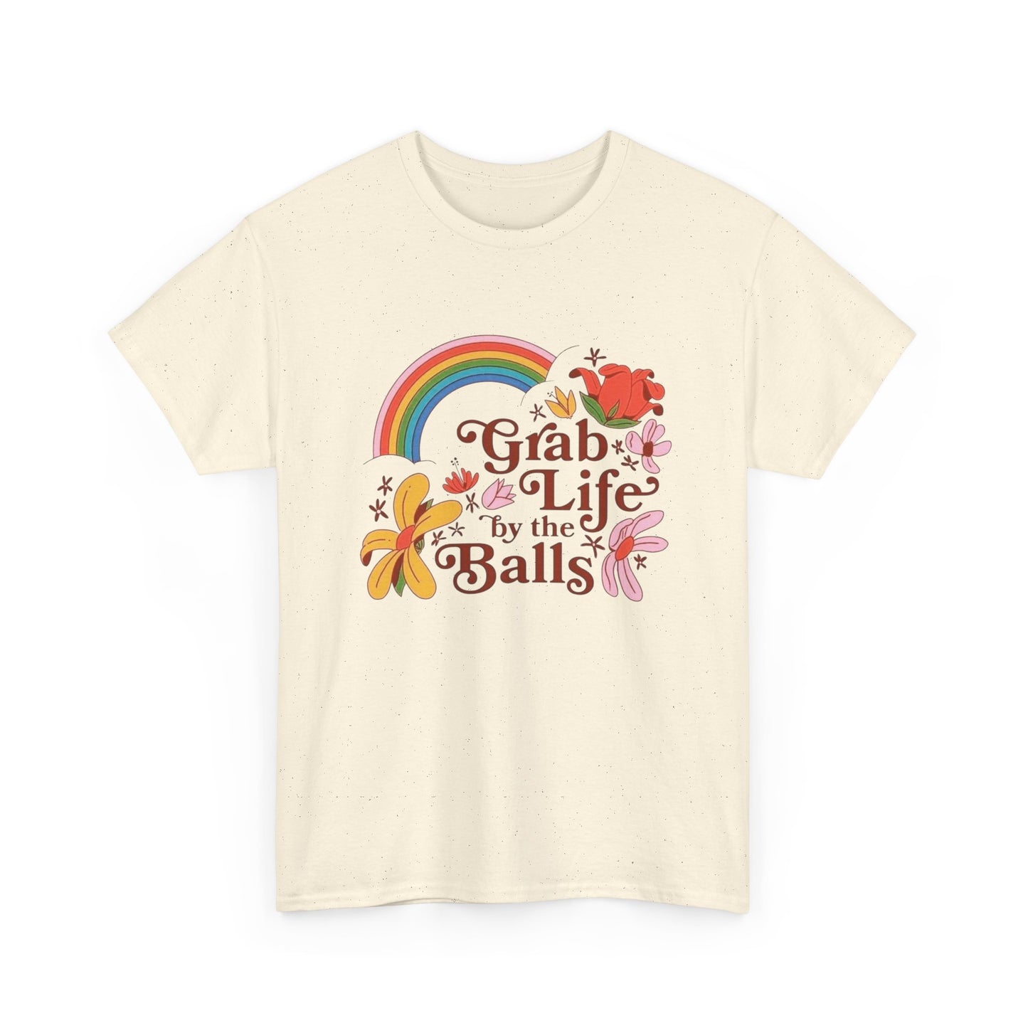 Grab Life By The Balls Graphic T Shirt NEW Adult Unisex Heavy Cotton Tee