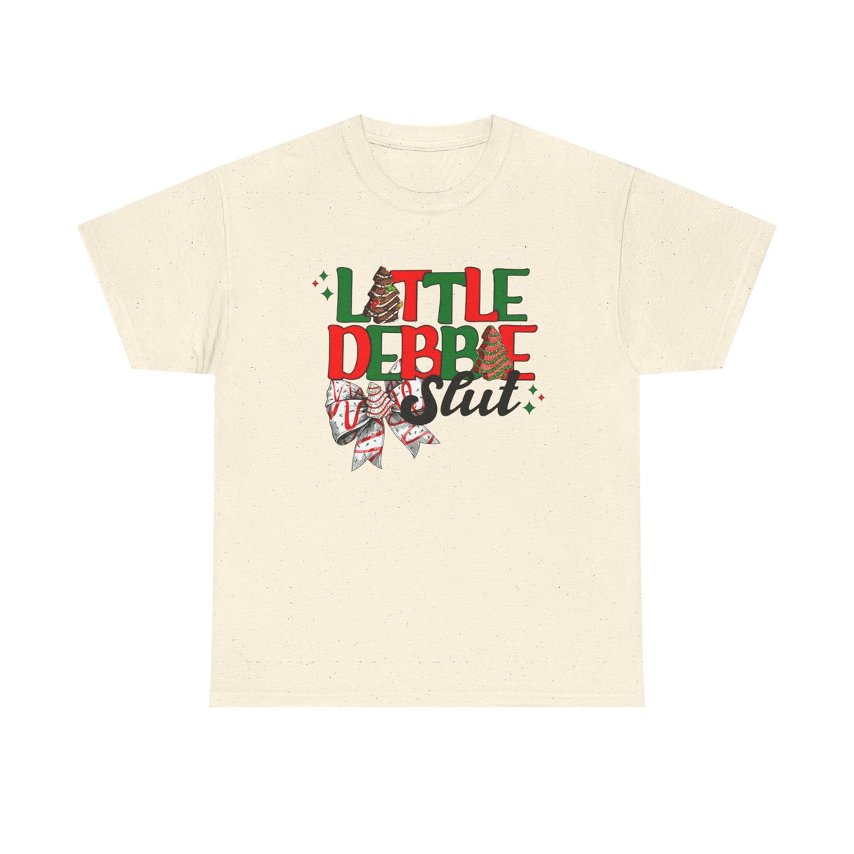 Little Debbie Slut Funny Christmas Graphic T Shirt Unisex NEW Heavy Cotton Tee