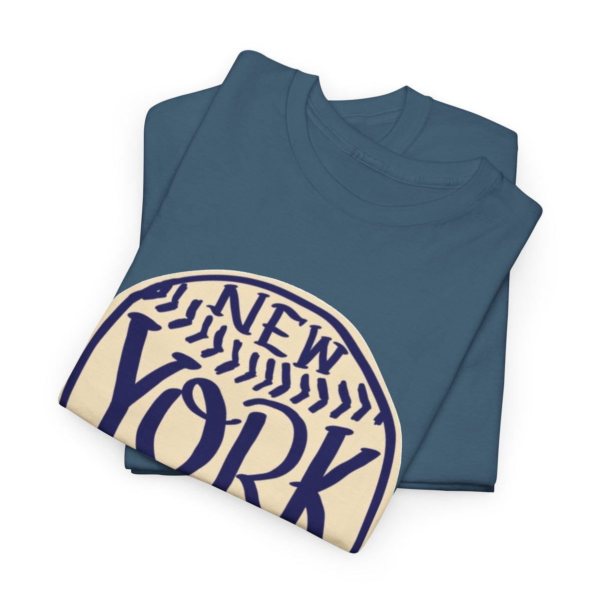New York Retro Baseball Graphic T Shirt Men's Heavy Cotton Tee