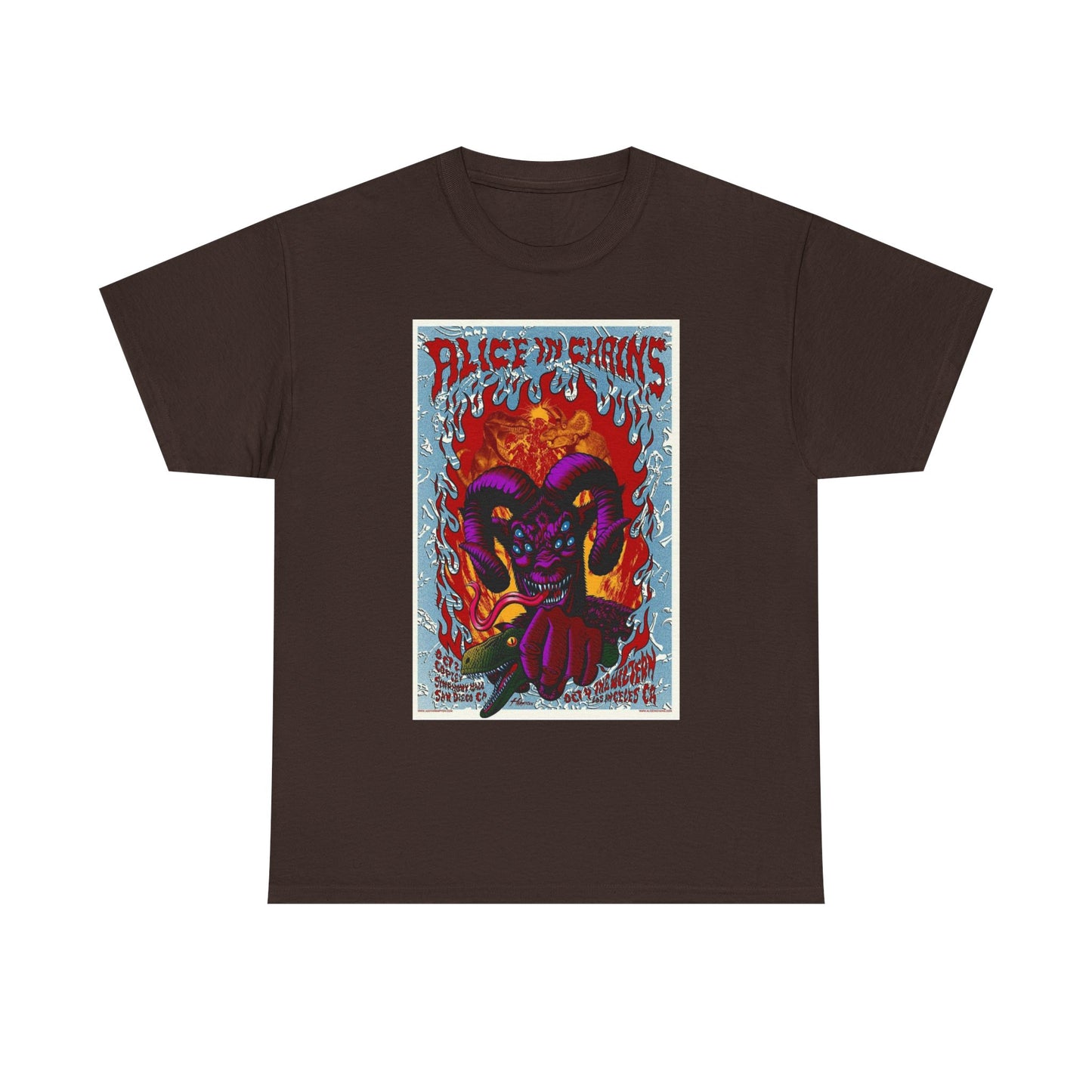 Alice In Chains Rock Band T Shirt Merch Poster Unisex Heavy Cotton Tee