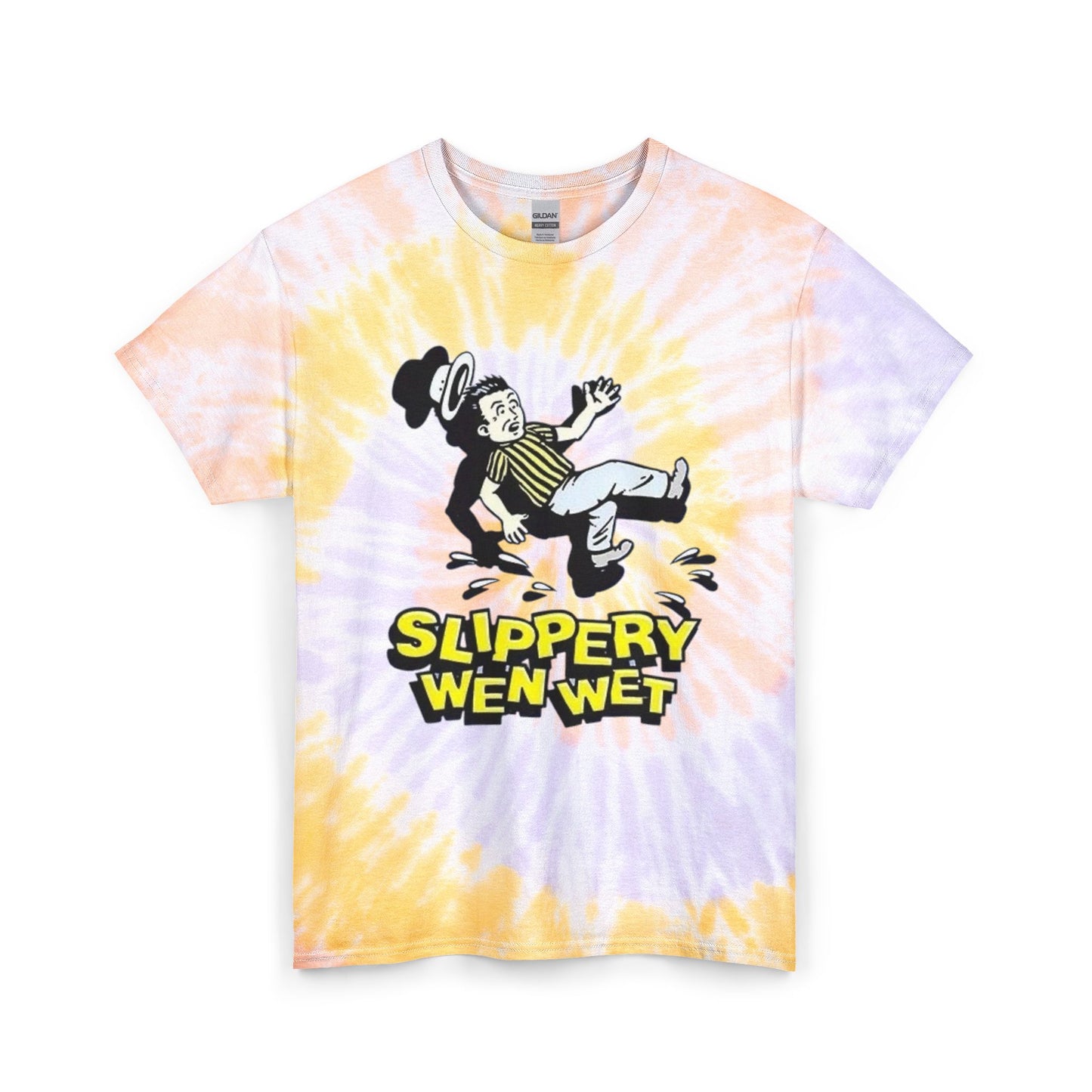 Slippery When Wet Funny T Shirt Unisex Tie Dye Cotton Tee Gift