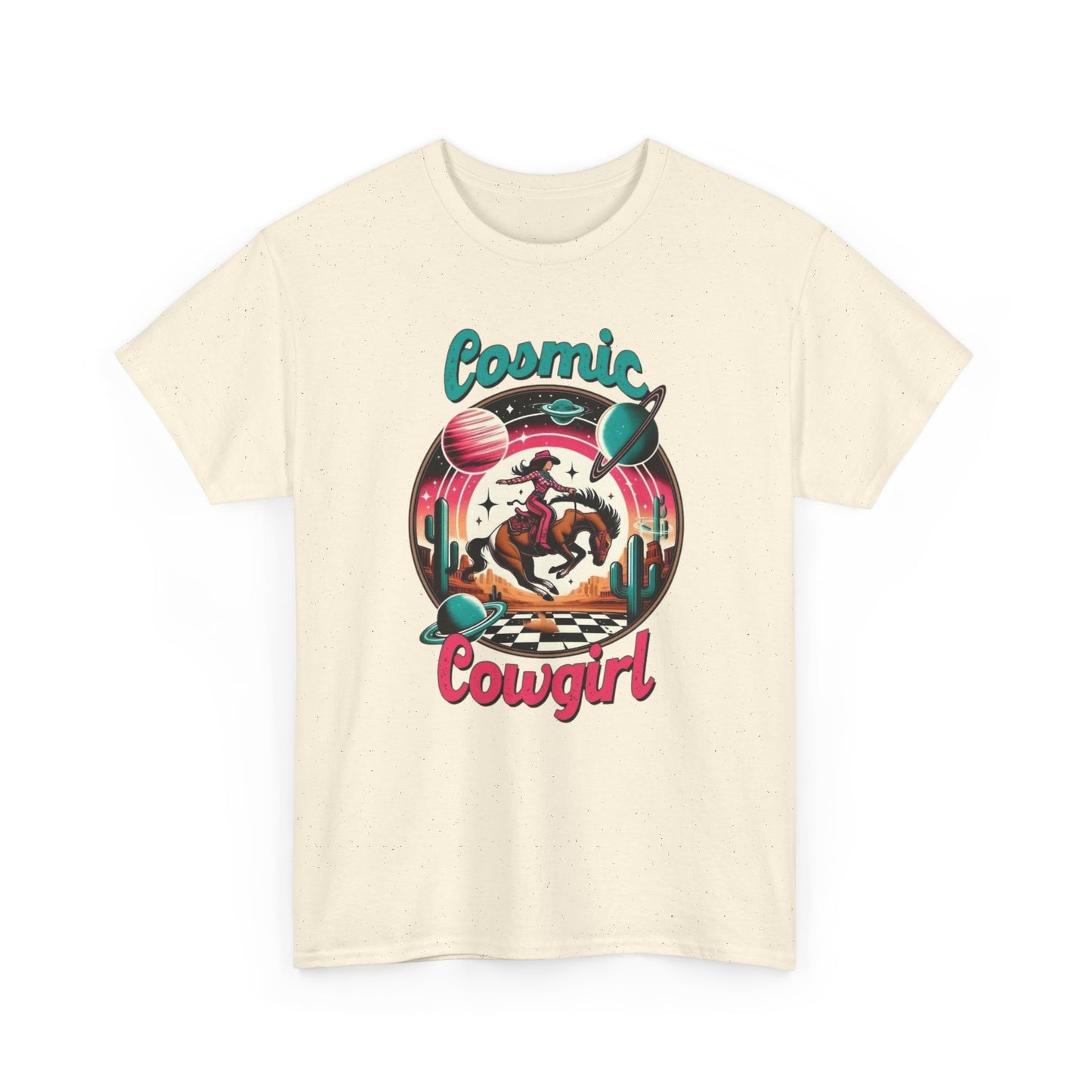 Cosmic Cowgirl Graphic T Shirt Unisex Heavy Cotton Tee