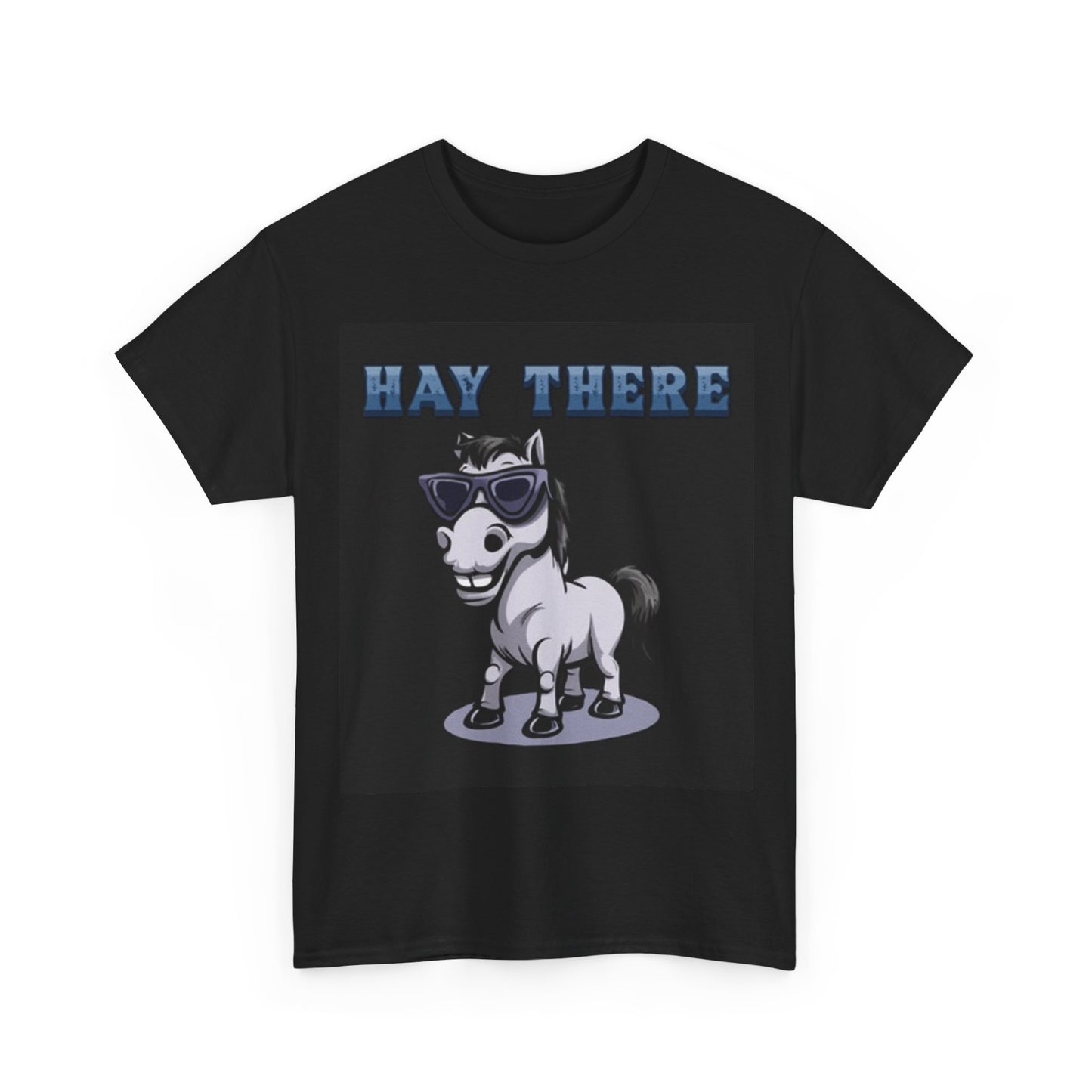 Hay There Donkey Shirt Funny Graphic Animals Unisex Heavy Cotton Tee