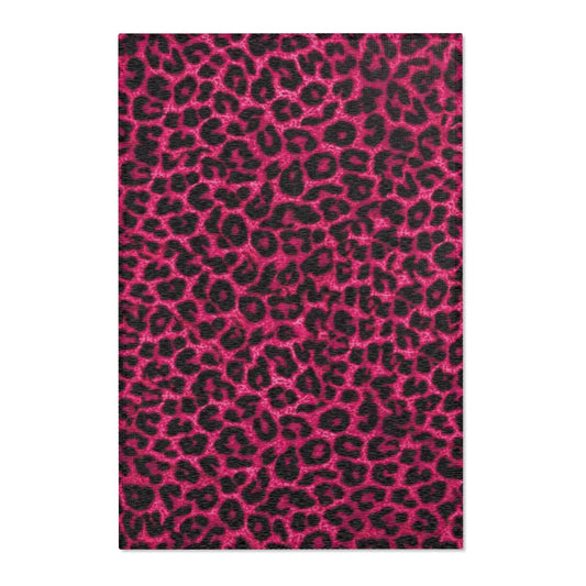 Pink Cheetah Print All Over Graphic Area Rugs