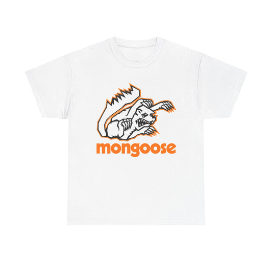 Mongoose BMX Tshirt logo Bicycles 90s Toys R Us Unisex Heavy Cotton Tee