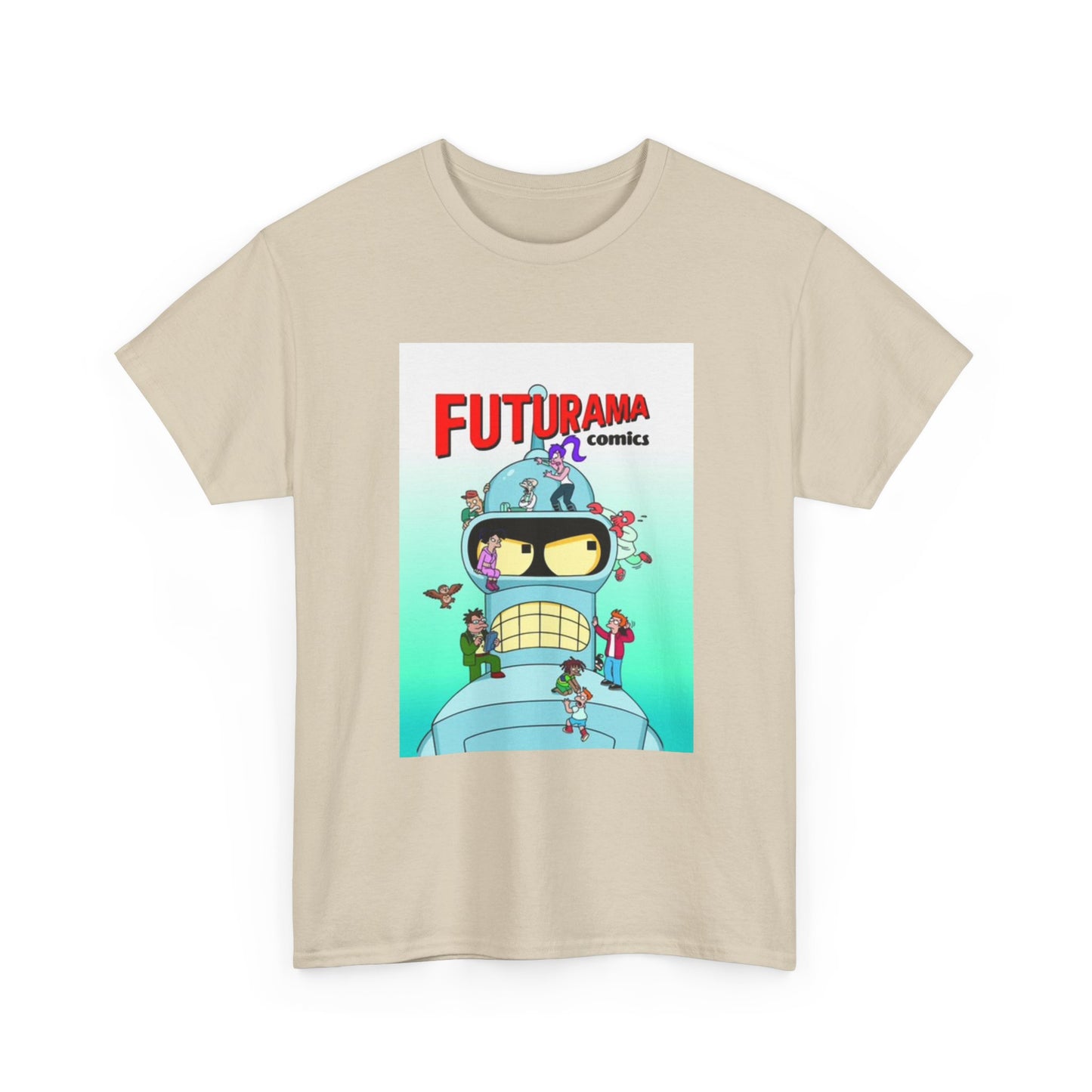 Futurama Shirt Bender Tv Series Graphic Funny Cartoon Unisex Heavy Cotton Tee