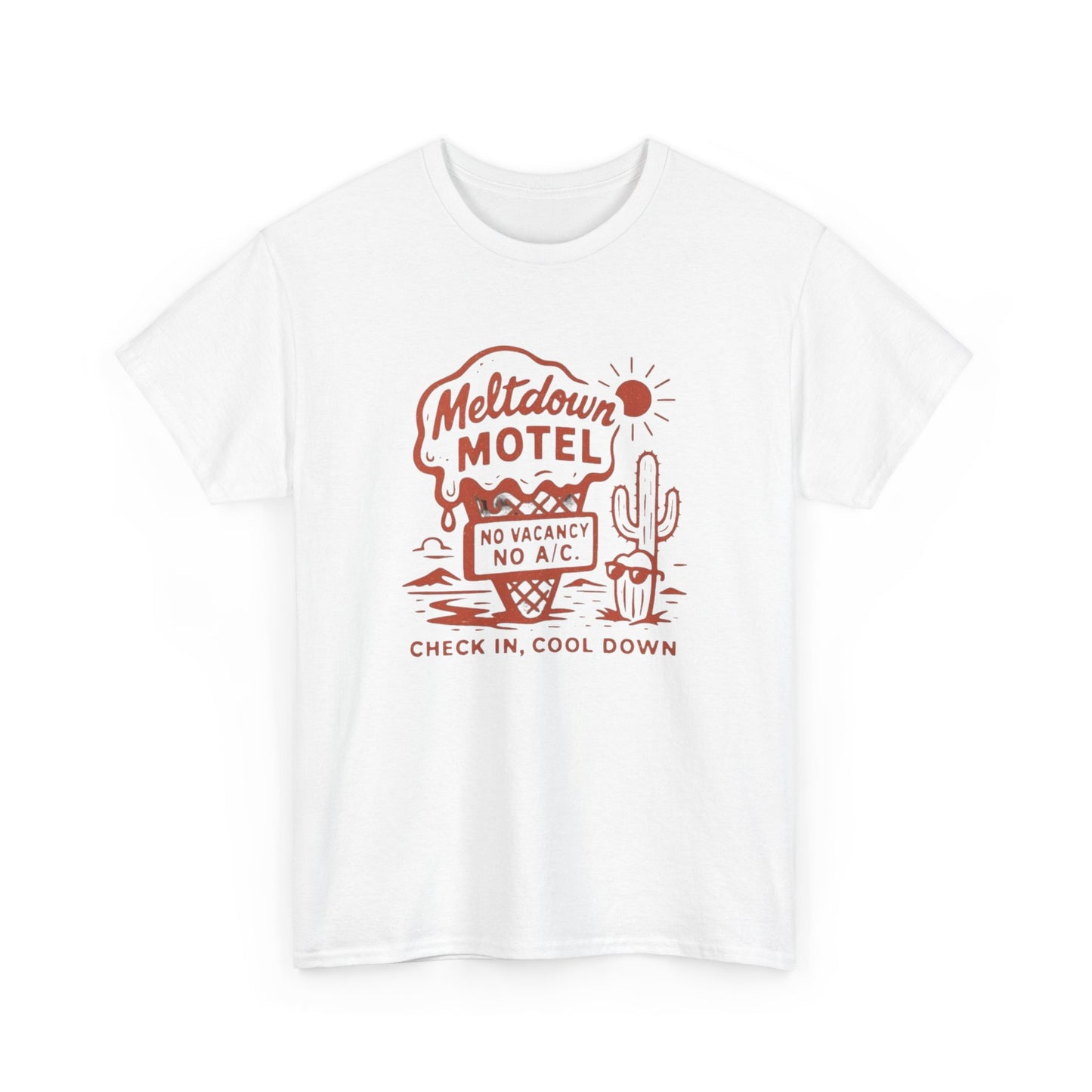 Meltdown Motel Ice cream Vintage Graphic T Shirt Unisex Heavy Cotton Tee